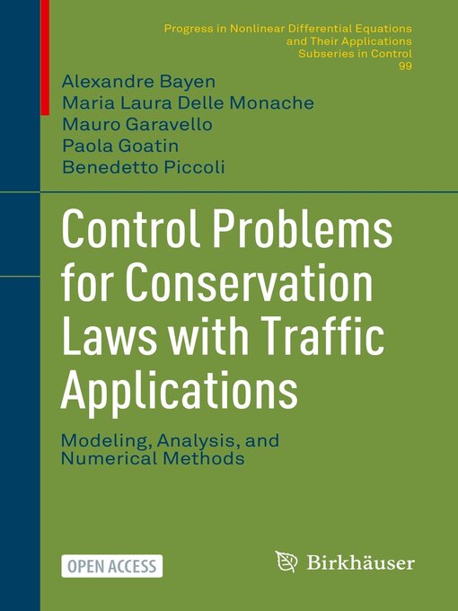 Title details for Control Problems for Conservation Laws with Traffic Applications by Alexandre Bayen - Available